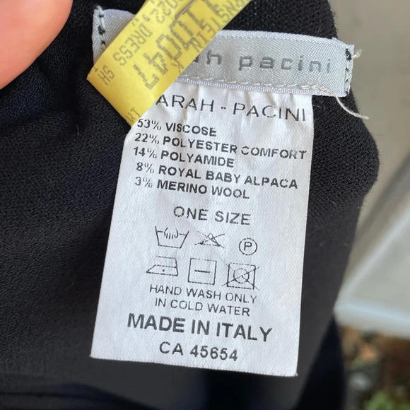 Sarah Pacini Two-Tone Moss Green & Black Long Sleeve  Midi Dress, One Size - Picture 5 of 9